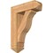 Ekena Millwork Funston Arts and Crafts Smooth Bracket w/ Offset Brace, Western Red Cedar, 7 1/2"W x 24"D x 32"H BKT0806X24X32FST03SWR - alternate 1